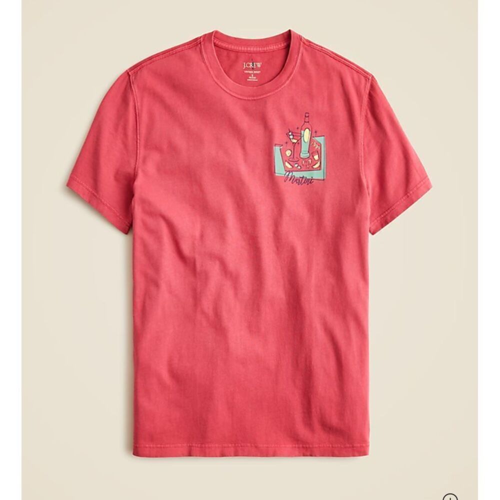 J. Crew vintage wash cotton, graphic T-shirt, size Large. NWT.